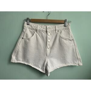 Rollas white denim mini shorts size 26
